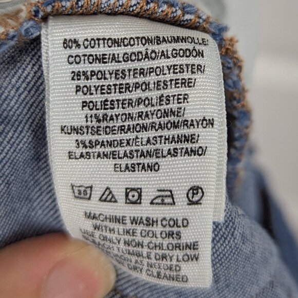 Free People | Blue Distressed Skinny Jeans Frayed Hem Size W27 - Picture 11 of 11